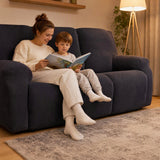 IBTORO 3 Seater Recliner Cover Stretch Slipcover, Dark Gray for Sofa