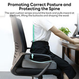 INSMART Booster Seat Cushion,Pressure Relief Seat Cushion for Long Sitting Hours on Office Home Chair, Car, Wheelchair,for Tailbone & Back Pain Relief,Black Gray