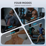 INSMART TENS Unit Rechargeable Muscle Stimulator EMS 4 Channels with 10 Reusable Electrode Pads 60 Modes 30 Intensities for Back Neck Pain Muscle Therapy Pain Management Pulse Massager (DIY)