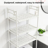 INSMART Over The Toilet Storage Shelf for Bathroom,3-Tier Freestanding Bathroom Organizer with 4-Hooks,H-Shape Frame,Extra Thick Carbon Steel,Space-Saving & Rustproof,White