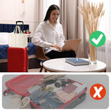 INSMART 4 Folding Toiletry Bag for Women & Men - Hanging Travel Organizer with 4 Compartments,Water-Resistant Cosmetic Bag,Compact for Shampoo,Makeup,Essentials(White)