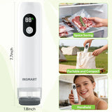 INSMART Vacuum Sealer for Food,Food Sealer Vacuum Sealer with Digital Display,Powerful Handheld Vacuum Sealer Machine,Visible Water Tank with Hose, Seal Food 6X Fresh Longer, Portable & Wireless