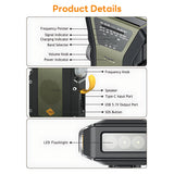 Pecham AM/FM/NOAA Weather Radio, 40000mAh Hand Crank Solar Emergency Radio with SOS Alarm/Flashlight/Type-C Charging, Portable Solar Powerd Radio for Emergency, Camping, Hiking, Travelling