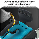 Pecham 12Inch Cordless Chainsaw, 21V 4000mAh Handheld Electric Chainsaw, Cordless Brushless Chainsaw with Auto Lubrication for Tree Pruning, Wood Cutting