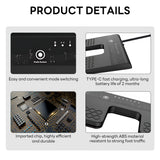 INSMART Bluetooth Page Turner Pedal, Rechargeable Wireless Foot Pedal, Hands-Free Music Score Controller for iPad, Tablet, Phone