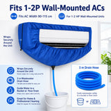 IBTORO Mini Split Cleaning Kit, 13pcs Waterproof AC Wash Bag with Support Panels for 1-2P Wall Unit