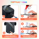 INSMART Airbrush Kit with Air Compressor, 30 PSI High Pressure Airbrush Gun Set with 0.2/0.5mm Nozzles & Cleaning Tool, Air Brush for Painting, Modeling, Cake Decorating, Makeup, Tattoo, Nail Art