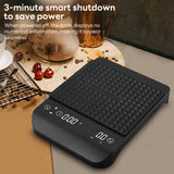 INSMART Coffee Scale with Timer,Rechargeable Mini Espresso Scale,0.1g Precision,Timing/weighing Dual Mode,for Pour-Over Maker