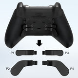 Pecham 17-in-1 Thumbsticks Paddles Accessories Fit for Xbox One Elite Series 2/Elite Series 2 Core Controller, Replacement Parts for Elite Series 2 Core Wireless Controller - Black