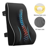 IBTORO Lumbar Support Pillow, Adjustable Memory Foam, Breathable Mesh Back Cushion for Office, Car & Home, Washable Cover, Pain Relief & Posture Support