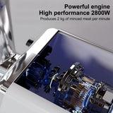 INSMART Electric Meat Grinder,Stainless Steel Meat Grinder with Sausage Stuffer, Kubbe Kit and Vegetable Slicer,Heavy Duty Meat Mincer Machine for Kitchen