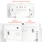 INSMART 8.7" Digital Wall Clock with Voice Control,Five Levels of Adjustable Brightness,Dual Alarm,Temperature & Date Display,Auto-Dimming,12/24 hour Switching – Ideal for Home,Office,Bedroom (White)