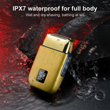 INSMART Professional Rechargeable Foil Shaver for Men, 3-Speed Adjustable, IPX7 Waterproof, LED Display, USB Charging & Detachable Blades, Travel-Friendly Grooming Kit