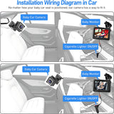 PECHAM Baby Car Camera, 4.3" HD Display Baby Car Back Seat Mirror with Night Vision, 150° Wide Angle