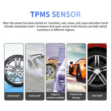 Pecham TPMS Tire Pressure Monitoring System, Universal Solar Power Car Tire Pressure Monitor System with 4 External Sensors, LCD Display, Multiple Alarms