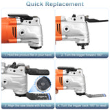 Pecham 64Pcs Oscillating Saw Blades, Universal Titanium Multitool Blades for Wood Plastics Metal, Quick Release Multi Tool Kits Fit for Dewalt Ryobi Milwaukee Rockwell Fein Makita