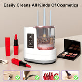 INSMART 2-in-1 Electric Makeup Brush Cleaner & Dryer with Dual-Direction Cleaning, 2H/5H Timer, Detachable Wash Tank, Touch Control, and 5-Min Quick Wash