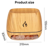 INSMART 200ml Essential Oil Diffuser, 7-Color Flame Aromatherapy Salt Stone Diffuser with Auto-Off Function and Bluetooth, Suitable for Bedroom, Office, Home and Gift