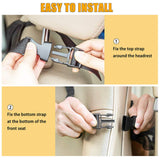 Pecham 2PCS Car Backseat Organizer, Waterproof Car Seat Organizer with 10" Table Holder, 10 Pockets Backseat Organizer Protector Kick Mats, Car Accessories for Men/Women
