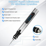 INSMART Electric Engraving Pen, Cordless Rotary Tool Kit, 3-Speed Adjustment, USB Rechargeable, DIY Engraver Pen for Sanding, Polishing, Drilling, Carving & Gifts
