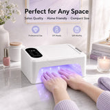 IBTORO UV LED Nail Lamp, 380W Gel Nail Dryer, 96 LEDs, Flip-Top Hand Rest