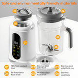 INSMART Baby Food Maker Steamer and Blender,One Step Baby Food Processor Steamer Puree Blender,Touch Screen Control,for Fruit,Vegetable,Meat,BPA-Free,450W,2-14oz,White