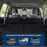 INSMART Car Mattress, Inflatable Travel Bed, Outdoor Camping Back Seat Air Mattress with Pump & 2 Pillows, Blow up Air Mat Bed for SUV, RV, Truck, Home