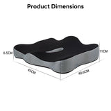 INSMART Booster Seat Cushion,Pressure Relief Seat Cushion for Long Sitting Hours on Office Home Chair, Car, Wheelchair,for Tailbone & Back Pain Relief,Black Gray