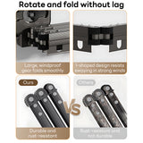 INSMART Wall Mount Folding Clothes Drying Rack,Retractable Laundry Drying Rack,360° Rotatable Clothes Rack with 15 Windproof Hooks,Space Saving for Bathroom/Balcony/Camping,No Drill Installation Gray