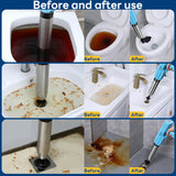 INSMART Electric High-Pressure Toilet Unclogger for Home,Air Drain Blaster with 4 Attachments,8BAR Pressure,45W Motor,Real-Time Pressure Gauge, Splash-Proof for Unclog Toilets,Sinks,Showers & Kitchen