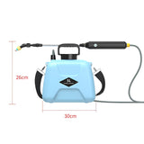 INSMART 1.35 Gal Battery Powered Sprayer, USB Rechargeable Handle, 3 Adjustable Nozzles & Shoulder Strap, Portable Electric Garden Sprayer for Lawn,Plants & Cleaning