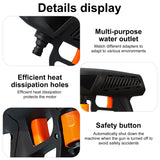 Pecham 48V Cordless Pressure Washer, 900PSI Portable Car Washer with 2 x Rechargeable Battery, High Power Handheld Washer with 7-in-1 Adjustable Nozzle for Car, Floor, Fence, Garden