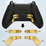 Pecham 17 in 1 Metal Thumbsticks for Xbox One Elite Series 2, Elite Series 2 Controller Accessory Parts - Glod