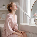 IBTORO Portable Facial Steamer, Nano Ionic Face Steamer with 360° Rotatable Sprayer, Warm Mist for Home Skincare