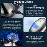 INSMART 5-in-1 Unisex Electric Shaver with LED Display, Auto-Sharpening Blades, Waterproof USB Rechargeable & Magnetic Head