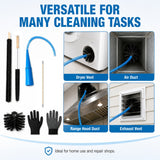 IBTORO Dryer Vent Cleaner Kit, Universal Vacuum Hose Adapter with Flexible Brush, Multi-Scenario Home Duct Cleaning Set