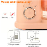 INSMART Baby Food Maker Steamer and Blender,4-in-1 Multifunctional Baby Food Processor with Steam Cooking,Micro-stirring,Defrosting,Heating,Auto Shut-Off,Tritan Material,Pink