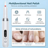 INSMART Cordless Electric Nail Drill - 18000 RPM Rechargeable Professional Manicure Pedicure Kit with 3 Adjustable Speeds, LED Display, 360° Rotation & 6 Grinding Heads for Home Salon Use