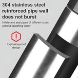 INSMART Air Toilet Plunger,High-Pressure Air Drain Blaster (4.4lbs Force) with 4 Nozzles,Real-Time Pressure Gauge,Unclog Toilets,Sinks,Showers Fast