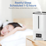INSMART Cool & Warm Mist Humidifier for Bedroom,Top Fill 5L Smart Supersized Humidifier with Remote,Support App Connectivity,1-12h Timed,3-Speed Adjustment for Home Office Nursery