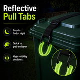 IBTORO Adjustable Trash Can Lock, No Drill Garbage Lid Strap for 32-96 Gal Outdoor Cans