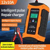 Pecham 12V Car Battery Charger, Digital Battery Trickle Charger with LCD Display, Temperature Compensation for Car Truck Motorcycle Lawn Mower Marine