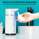 INSMART Automatic Soap Dispenser, 14.2oz/420ml Electric Touchless Foam Sensor Soap Dispenser, USB Rechargeable, Suitable for Bathroom and Kitchens, Wall-Mounted
