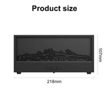 INSMART 3D Flame Essential Oil Diffuser with Remote,7-Color Fireplace Effect,150ml Humidifier,Auto Shut-Off,Quiet Ultrasonic for Home,Office,Bedroom (Black)