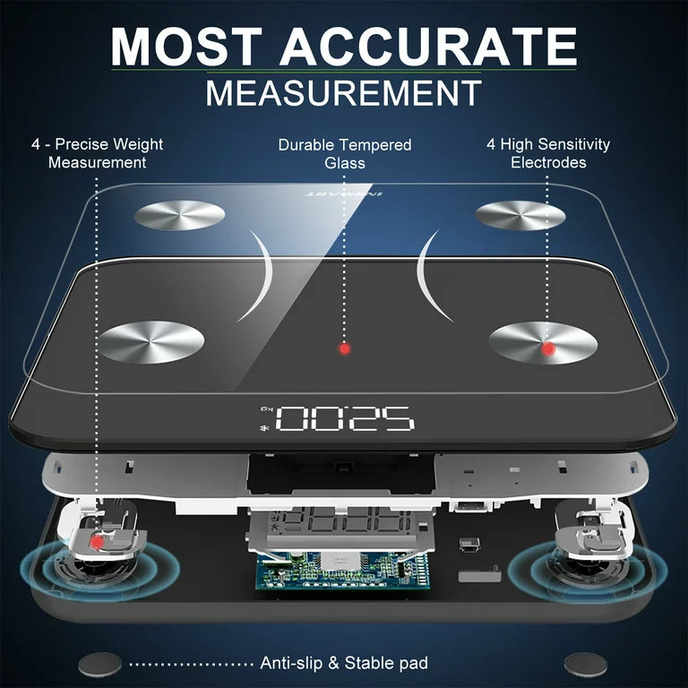 File To Smart Scale INSMART Scales for Body Weight,Bluetooth Smart Scale with App – Track