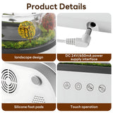 INSMART Forest Raindrop Humidifier with 7-Color Mood Light & Natural White Noise - 250ml Ultrasonic Aroma Diffuser,Forest Landscape Design, Non-Slip Base for Home,Bedroom,Nursery (White)