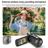 INSMART 4K Camcorder, 64MP UHD Video Camera, 28X Zoom Vlogging Camera with 3" Flip Screen, Built-in Microphone & 32GB SD Card, Digital Video Camera for Youtube & Family Recording