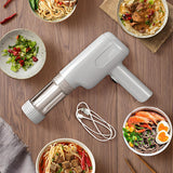 INSMART 6-in-1 Cordless Pasta Maker Machine – 20-Second Noodles,6 Molds,Rechargeable,Easy Clean,Kid-Safe,Homemade Ramen,Spaghetti,Sausage,Compact &Wireless for Kitchen,Camping