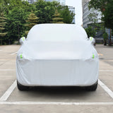 Pecham SUV Car Cover Waterproof with Side Door Zipper All Weather Upgraded UV Protective Vehicle Cover-213*79*73 inch