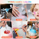 INSMART 30 PSI Airbrush Kit with Compressor, 0.2/0.5mm Nozzles & Cleaning Set, Air Brush for Painting, Cake Decorating, Nail Art & Makeup